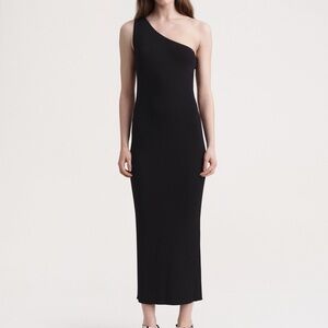 Toteme Black One-Shoulder Dress